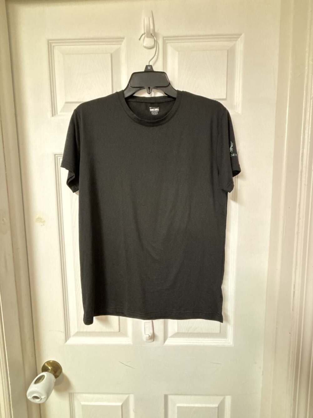 Spyder Black Short Sleeve Performance Athletic T-Shirt Men's Size Medium